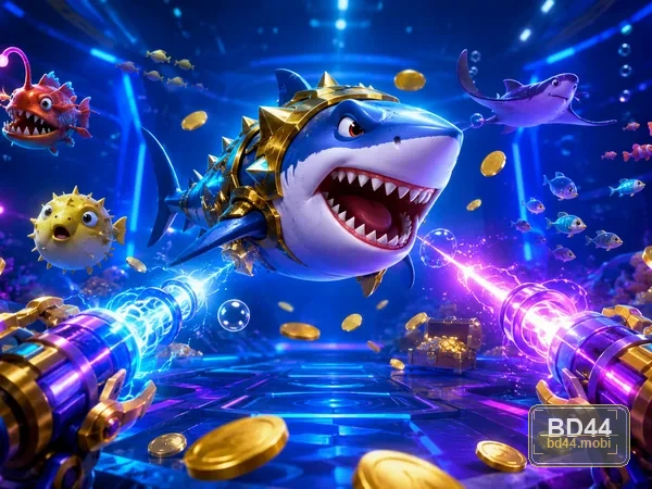 God Fish Slicing fishing arcade gameplay screen on BK444