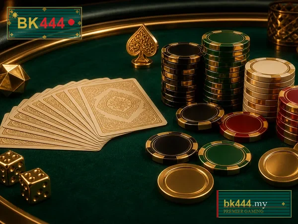 BK444 Single Deck Blackjack cards being dealt